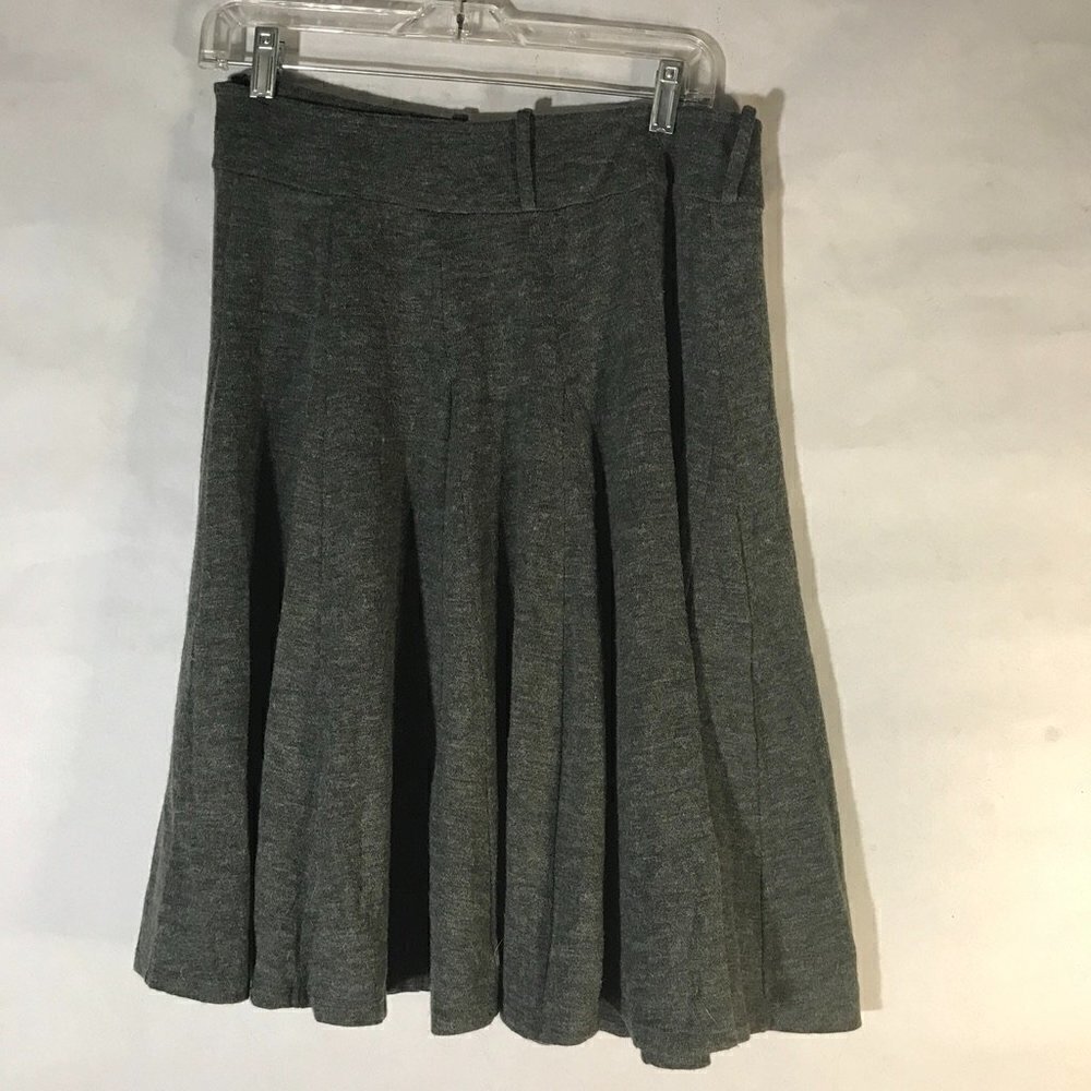Lapis Skirt Gray Skater Circle Size Medium EUC Soft flowy Anthro Anthropologie - Picture 4 of 5